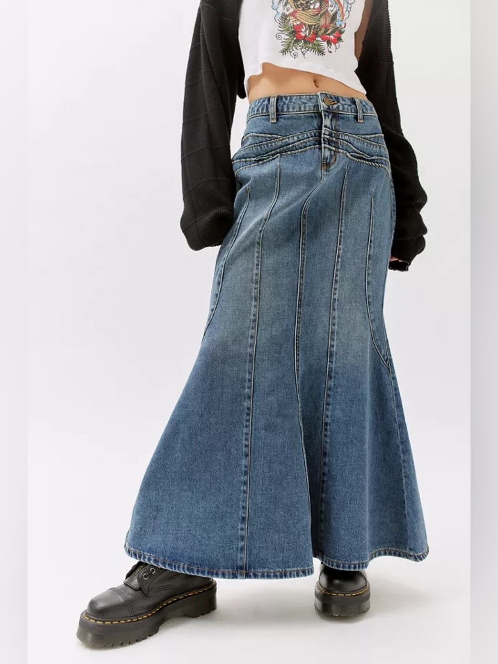 BDG Kendall Denim Maxi Skirt Womens Medium
